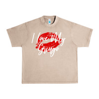 French Oak kiss lips i love my gringo wife girlfriend premium Urban Heavy Tee - artisFamous