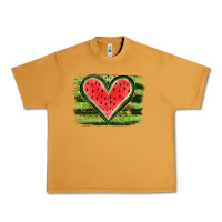 Peanut Butter Watermelon Heart Urban Heavy Tee - artisFamous