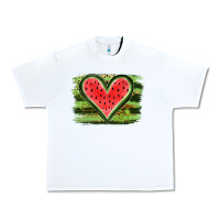 White Watermelon Heart Urban Heavy Tee - artisFamous