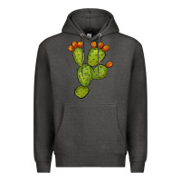 Charcoal Heather cactus Premium Hoodie - BarkalooDesign