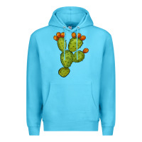 Ocean Blue cactus Premium Hoodie - BarkalooDesign