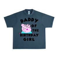 Midnight Navy mens peppa pig daddy of the birthday Urban Heavy Tee - artisFamous