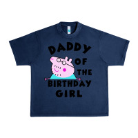 Navy mens peppa pig daddy of the birthday Urban Heavy Tee - artisFamous