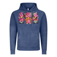 Vintage Denim breast cancer gnome Vintage Hoodie - BarkalooDesign