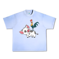 Grape Ice hei hei rooster and pig funny cartoon Urban Heavy Tee - artisFamous