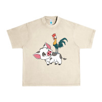 Sandshell hei hei rooster and pig funny cartoon Urban Heavy Tee - artisFamous