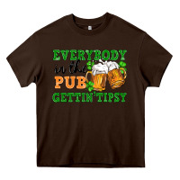 Chocolate Brown everybody in the pub gettin tipsy Heavy Core Tee - FaDigitalArtStudio