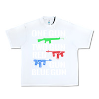 White one gun two gun red gun blue gun Urban Heavy Tee - artisFamous