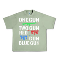 Oil Green one gun two gun red gun blue gun Urban Heavy Tee - artisFamous