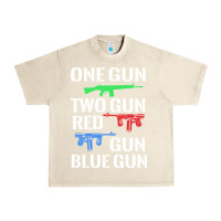 Sandshell one gun two gun red gun blue gun Urban Heavy Tee - artisFamous