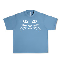 Pebble Blue cat face Urban Heavy Tee - artisFamous
