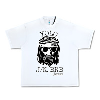 White funny jesus easter yolo jk brb Urban Heavy Tee - artisFamous