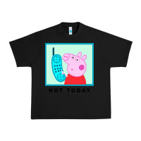 Black peppa pig not today Urban Heavy Tee - artisFamous