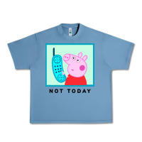 Pebble Blue peppa pig not today Urban Heavy Tee - artisFamous