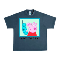 Midnight Navy peppa pig not today Urban Heavy Tee - artisFamous