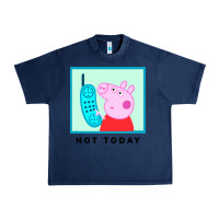 Navy peppa pig not today Urban Heavy Tee - artisFamous