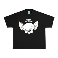 Black pinky and the brain big face Urban Heavy Tee - artisFamous
