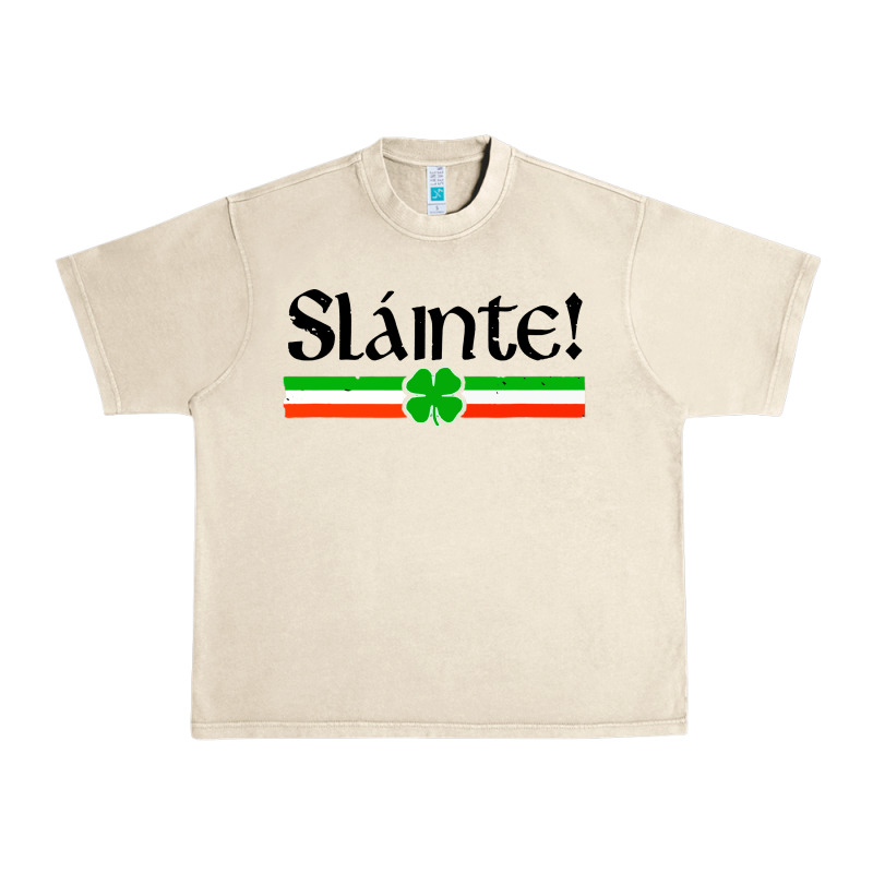 Slainte Shirt Irish Cheers Toast Shamrock Urban Heavy Tee by artisFamous | Teevron