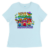 Baby Blue love gnome no bounds Ladies Tee - CowhideDigitalArt