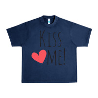 Navy Kiss Me Urban Heavy Tee - artisFamous
