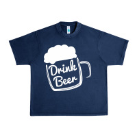 Navy cool drink beer Urban Heavy Tee - artisFamous
