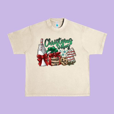 Christmas Vibes Urban Heavy Tee Designed By Sublimationcraftshop