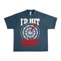 Midnight Navy i'd hit that darts Urban Heavy Tee - artisFamous