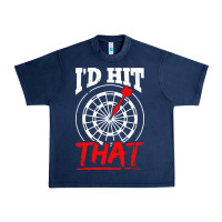 Navy i'd hit that darts Urban Heavy Tee - artisFamous