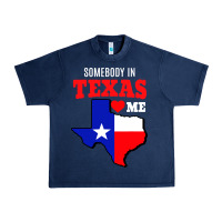 Navy state of texas somebody loves me Urban Heavy Tee - artisFamous