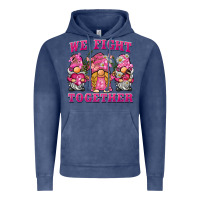 Vintage Denim we fight together breast cancer gnome Vintage Hoodie - BarkalooDesign