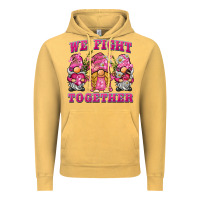 Vintage Mustard we fight together breast cancer gnome Vintage Hoodie - BarkalooDesign