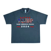 Midnight Navy donald trump 2024 take america back election Urban Heavy Tee - artisFamous