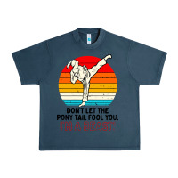 Midnight Navy karate girl kick Urban Heavy Tee - artisFamous