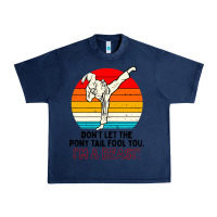 Navy karate girl kick Urban Heavy Tee - artisFamous