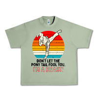 Oil Green karate girl kick Urban Heavy Tee - artisFamous