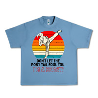 Pebble Blue karate girl kick Urban Heavy Tee - artisFamous