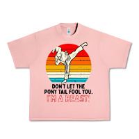 Salmon karate girl kick Urban Heavy Tee - artisFamous
