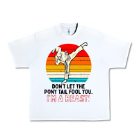 White karate girl kick Urban Heavy Tee - artisFamous
