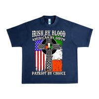 Navy irish by blood american Urban Heavy Tee - artisFamous