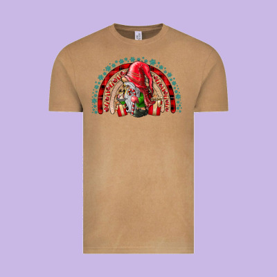 Festive Gnome With Gifts Vintage Tee Designed By Cowhidedigitalart