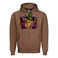 Chestnut highland cow halloween Zipper Hoodie - RanaPortraitStore