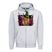 Highland Cow Halloween Zipper Hoodie | Teevron