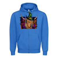 True Royal highland cow halloween Zipper Hoodie - RanaPortraitStore