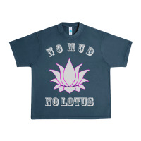 Midnight Navy no mud no lotus tee buddha buddhist yoga Urban Heavy Tee - artisFamous