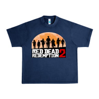Navy red dead redemption Urban Heavy Tee - artisFamous