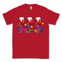 Red pride wine cups Classic Tee - FaDigitalArtStudio