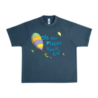 Midnight Navy seuss oh the places you’ll go Urban Heavy Tee - artisFamous