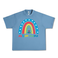 Pebble Blue Autism Mama Urban Heavy Tee - artisFamous