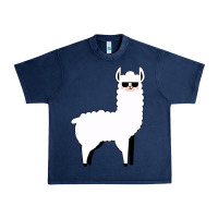 Navy llama Urban Heavy Tee - artisFamous