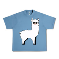 Pebble Blue llama Urban Heavy Tee - artisFamous